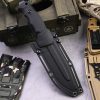 SS150 A4 multifunctional knife (black/desert)Short Fixed Blade Knife G10 Handle K Scabbard