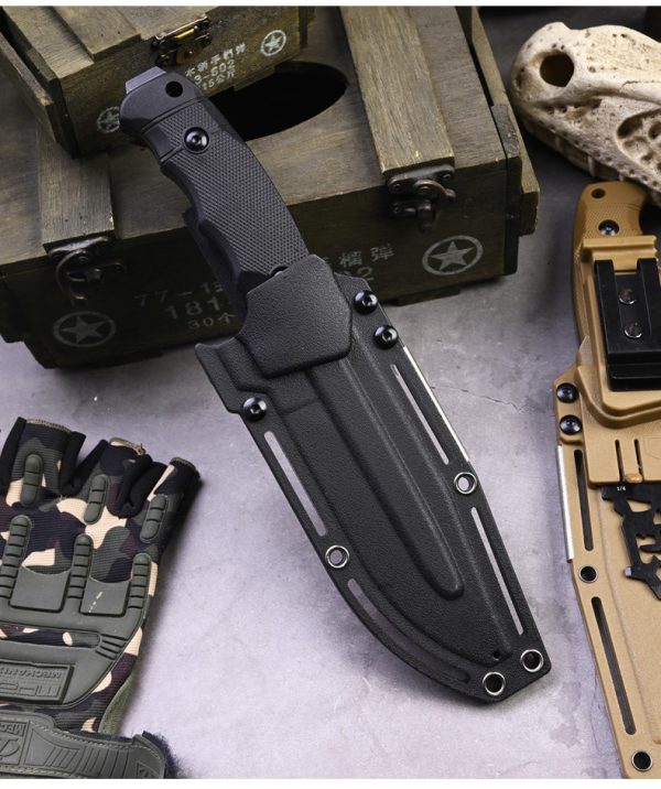 SS150 A4 multifunctional knife (black/desert)Short Fixed Blade Knife G10 Handle K Scabbard
