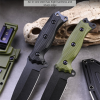SS149 A3 multifunctional knife (black/green) Short Fixed Blade Knife G10 Handle K Scabbard