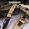 SS150 A4 multifunctional knife (black/desert)Short Fixed Blade Knife G10 Handle K Scabbard