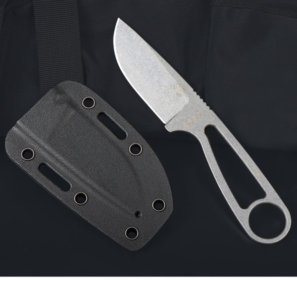 详情-2 SS143 Ant Little Straight Short Fixed Blade Knife All steel K Scabbard