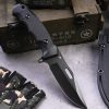 SS150 A4 multifunctional knife (black/desert)Short Fixed Blade Knife G10 Handle K Scabbard