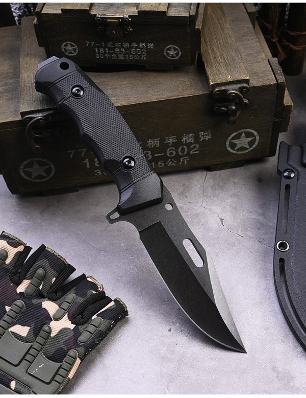 SS150 A4 multifunctional knife (black/desert)Short Fixed Blade Knife G10 Handle K Scabbard
