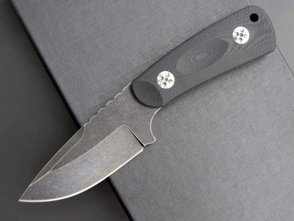 详情-3 SS142 EF121 (Black/Desert) Short Fixed Blade Knife G10 Handle K Scabbard