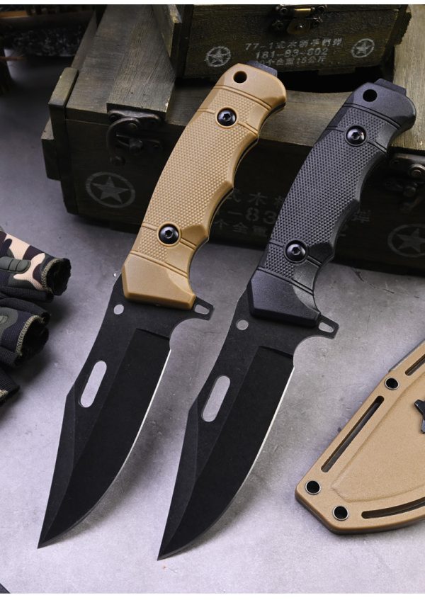 SS150 A4 multifunctional knife (black/desert)Short Fixed Blade Knife G10 Handle K Scabbard