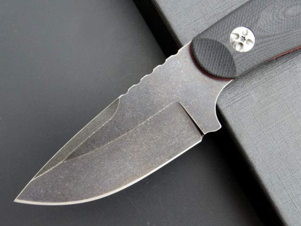 详情-4 SS142 EF121 (Black/Desert) Short Fixed Blade Knife G10 Handle K Scabbard