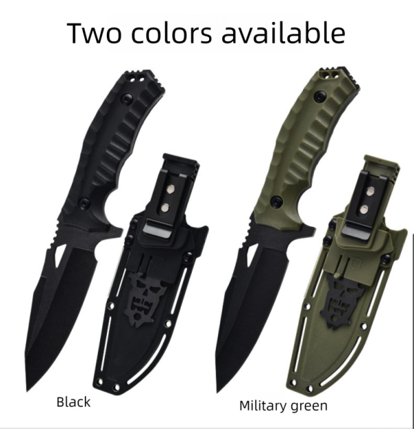 详情-5英 SS146 A2 multifunctional knife (black/green)Short Fixed Blade Knife G10 Handle K Scabbard