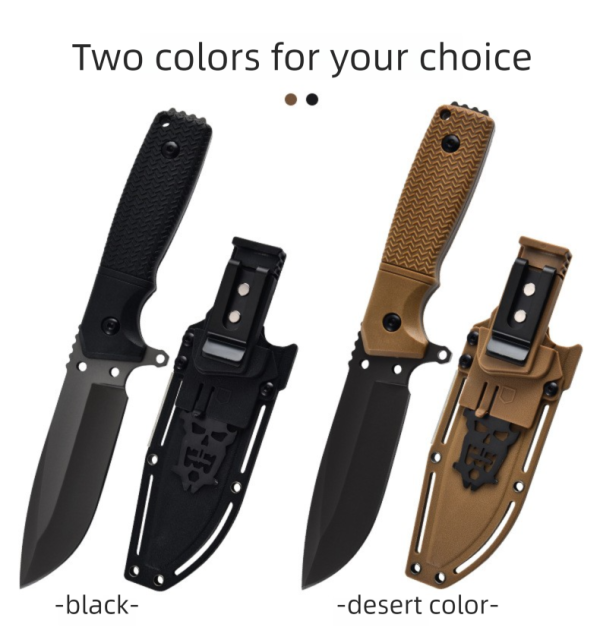 详情-6 SS145 A1 Multi functional Knife (Black/Desert)Short Fixed Blade Knife G10 Handle K Scabbard