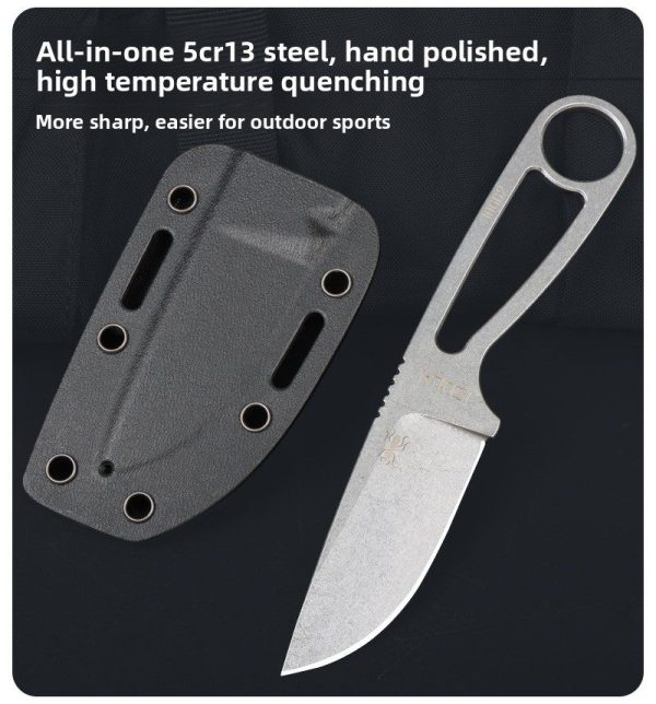 详情-6 SS143 Ant Little Straight Short Fixed Blade Knife All steel K Scabbard