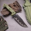 详情-6 SS151Miller M32/M33 (black/green)Short Fixed Blade Knife G10 Handle K Scabbard