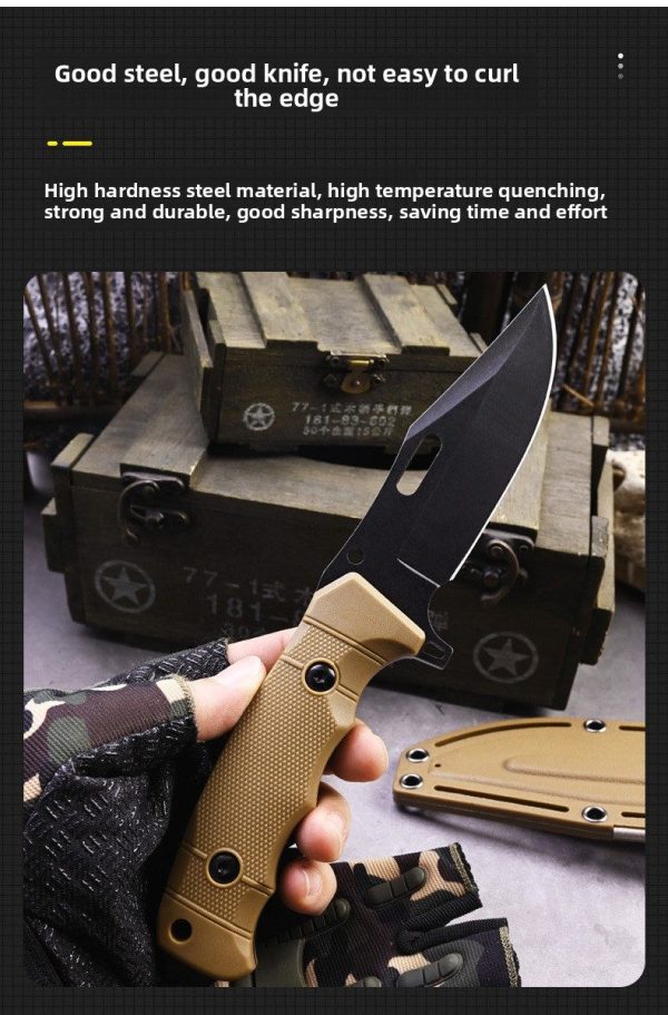 SS150 A4 multifunctional knife (black/desert)Short Fixed Blade Knife G10 Handle K Scabbard