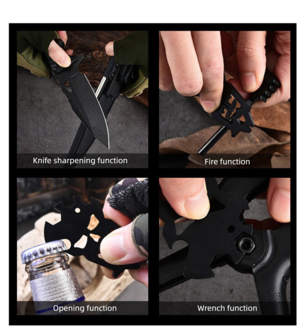 SS149 A3 multifunctional knife (black/green) Short Fixed Blade Knife G10 Handle K Scabbard