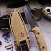 SS150 A4 multifunctional knife (black/desert)Short Fixed Blade Knife G10 Handle K Scabbard