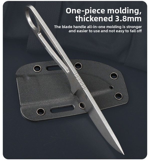 详情-7 SS143 Ant Little Straight Short Fixed Blade Knife All steel K Scabbard