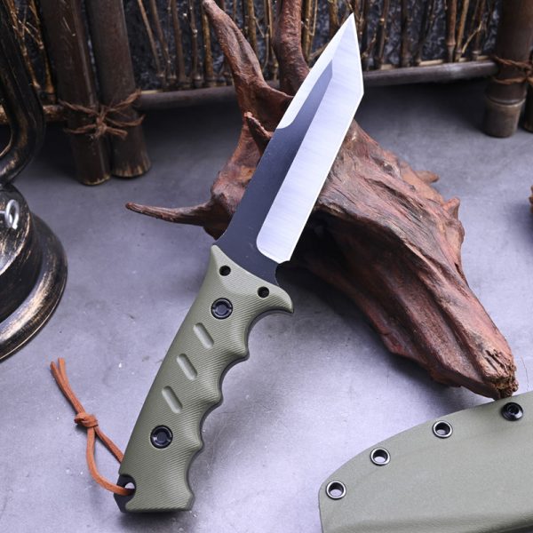 SS147 Wave T (Black/Green/Desert) Short Fixed Blade Knife G10 Handle K Scabbard