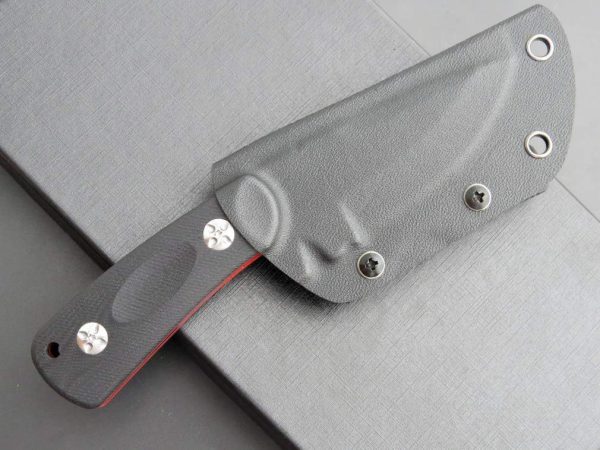 详情-7 SS142 EF121 (Black/Desert) Short Fixed Blade Knife G10 Handle K Scabbard