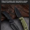 详情-7英 SS146 A2 multifunctional knife (black/green)Short Fixed Blade Knife G10 Handle K Scabbard