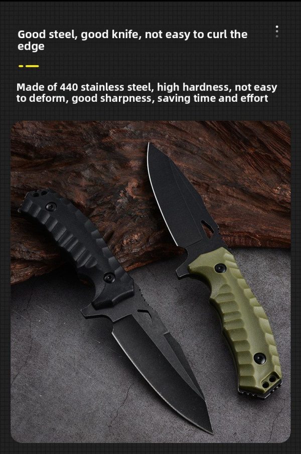 详情-7英 SS146 A2 multifunctional knife (black/green)Short Fixed Blade Knife G10 Handle K Scabbard