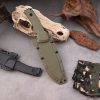 详情-8 SS155 Boer (black/green) Short Fixed Blade Knife G10 Handle K Scabbard