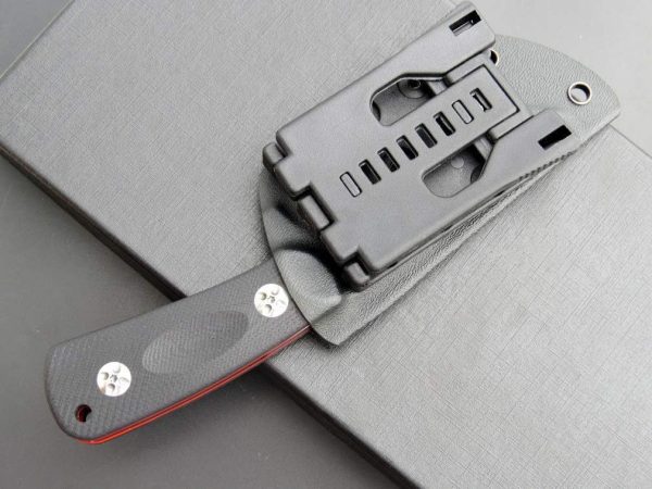 详情-8 SS142 EF121 (Black/Desert) Short Fixed Blade Knife G10 Handle K Scabbard