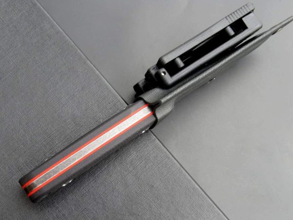 详情-9 SS142 EF121 (Black/Desert) Short Fixed Blade Knife G10 Handle K Scabbard