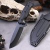SS149 A3 multifunctional knife (black/green) Short Fixed Blade Knife G10 Handle K Scabbard