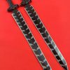 DE005 Tactical Black Sword Double-edged Knife G10 Handle K Scabbard