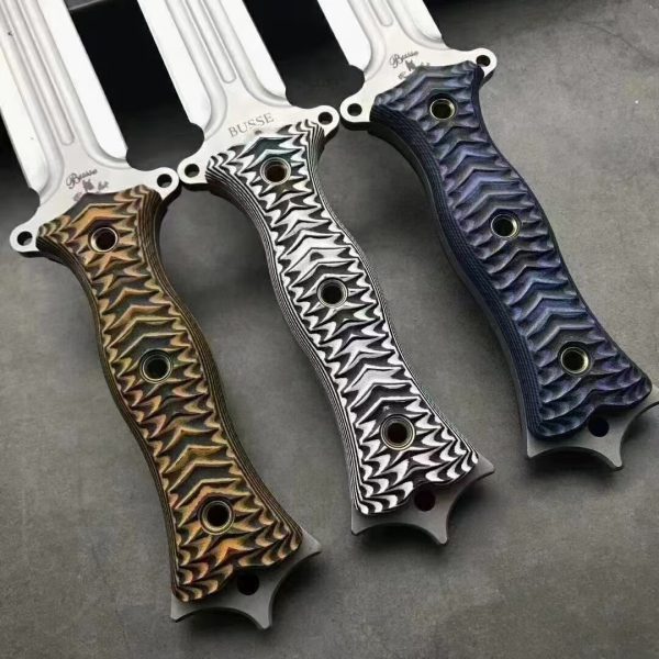 0ac1e8e39cbbf7e0 DE004 The Lord of Bath is a double-edged sword Double-edged Knife G10 Handle Leather Sheath