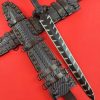 DE005 Tactical Black Sword Double-edged Knife G10 Handle K Scabbard