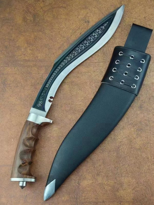 GT010 Nepal 98K Curved Knife Wooden Handle K Scabbard