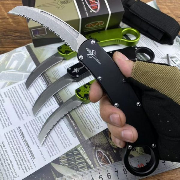 ZC010 Micro technology Eagle Claw Straight Jump OTF Knife aluminum alloy handle