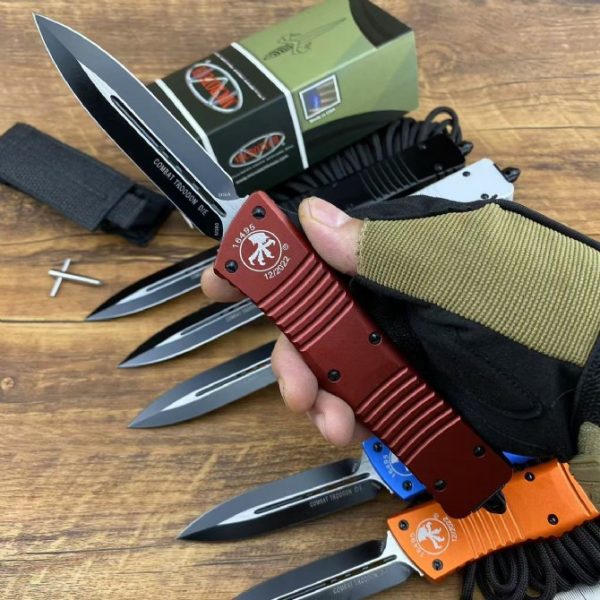 2024110579953409 ZC007 Remastered version of American Microtech - Double Edged Edition by Dalong OTF Knife aluminum alloy handle