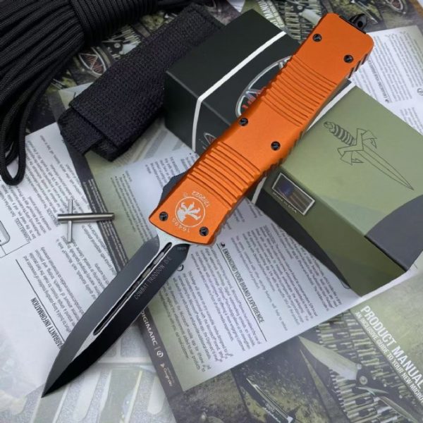 2024110579967769 ZC007 Remastered version of American Microtech - Double Edged Edition by Dalong OTF Knife aluminum alloy handle