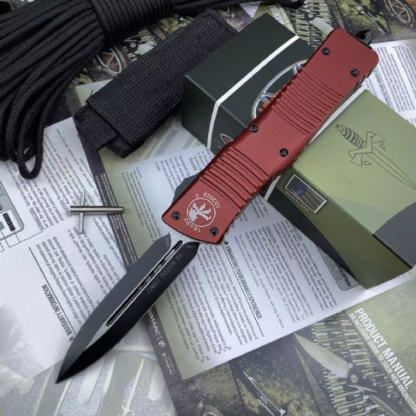 2024110579997409 ZC007 Remastered version of American Microtech - Double Edged Edition by Dalong OTF Knife aluminum alloy handle