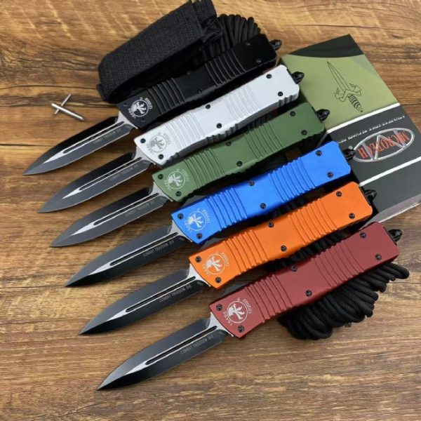 2024110580012785 ZC007 Remastered version of American Microtech - Double Edged Edition by Dalong OTF Knife aluminum alloy handle