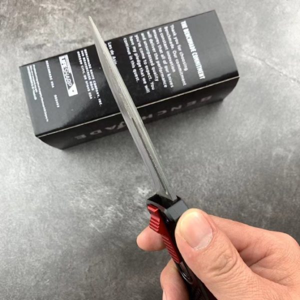 2024121300651325 ZC004 BENCHMADE Butterfly 838 Seal Special Strike Team OTF Straight Jump Knife (Damascus Steel)OTF Knife G10 Handle