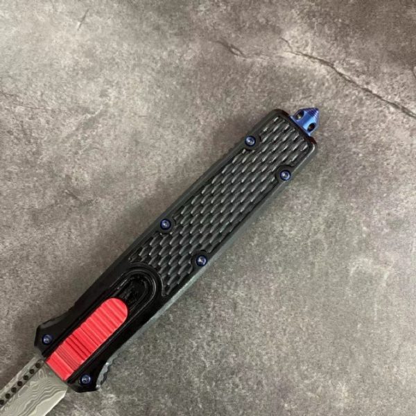 2024121300689872 ZC004 BENCHMADE Butterfly 838 Seal Special Strike Team OTF Straight Jump Knife (Damascus Steel)OTF Knife G10 Handle