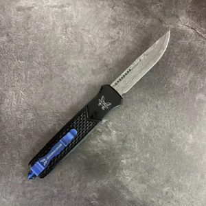 2024121300696512 ZC004 BENCHMADE Butterfly 838 Seal Special Strike Team OTF Straight Jump Knife (Damascus Steel)OTF Knife G10 Handle