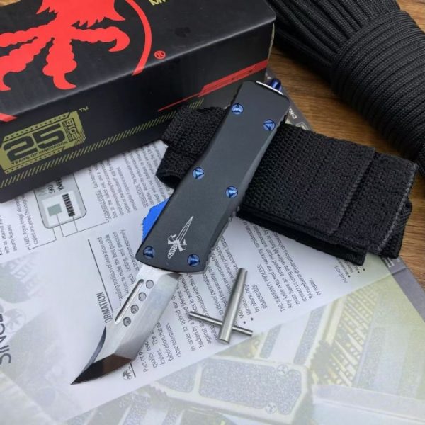 2024122502711435 ZC005 Micro Tech Mini Dragon (Mirror brushed version) OTF Knife aluminum alloy handle