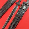 DE005 Tactical Black Sword Double-edged Knife G10 Handle K Scabbard