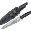 2f8a2b3 DE015 Ice Peak 3 Outdoor Knife with Double Blade Double-edged Knife G10 Handle K Scabbard