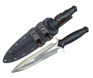 2f8a2b3 DE015 Ice Peak 3 Outdoor Knife with Double Blade Double-edged Knife G10 Handle K Scabbard