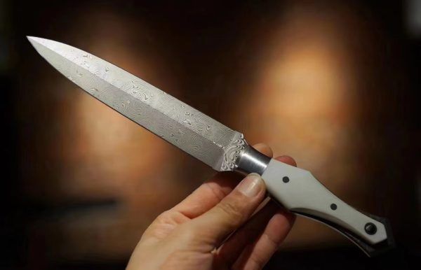 328de2cfad7b946f DE010 Stallone Lamborghini MK10 Double-edged Knife G10 Handle K Scabbard