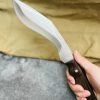 3ed3a5c2cb6ec785 GT009 Nepal Supreme Curved Knife Wooden Handle Leather Sheath