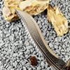 GT013 Nepalese dragon scales Curved Knife Wooden Handle K Scabbard