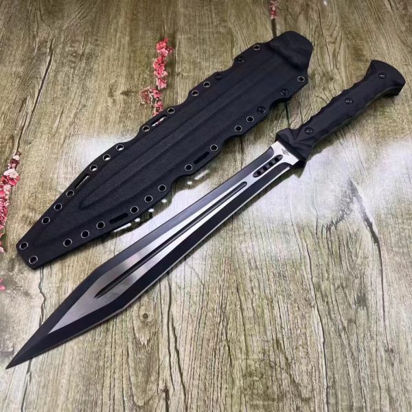 DE006 Divine Sword Villa Imperial Divine Sword Double-edged Knife G10 Handle K Scabbard