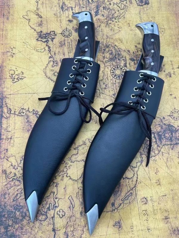 GT013 Nepalese dragon scales Curved Knife Wooden Handle K Scabbard