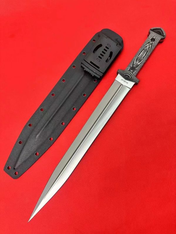469dd624696ce2b8 DE008 United Sword Double-edged Knife G10 Handle K Scabbard