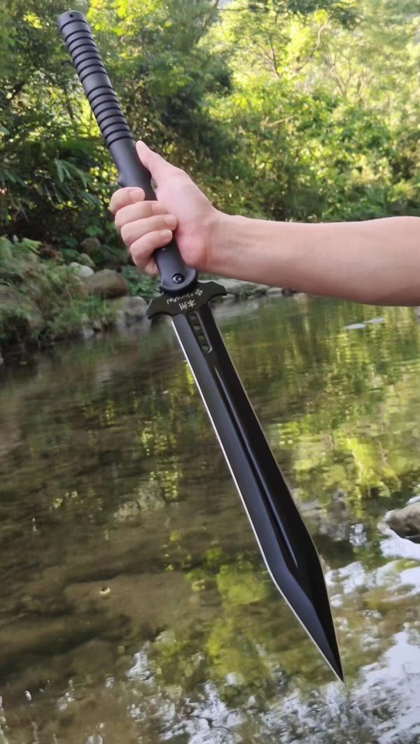 5747275abeef6c62 DE017 Honshu Sword and Spear Double-edged Knife G10 Handle Leather Sheath