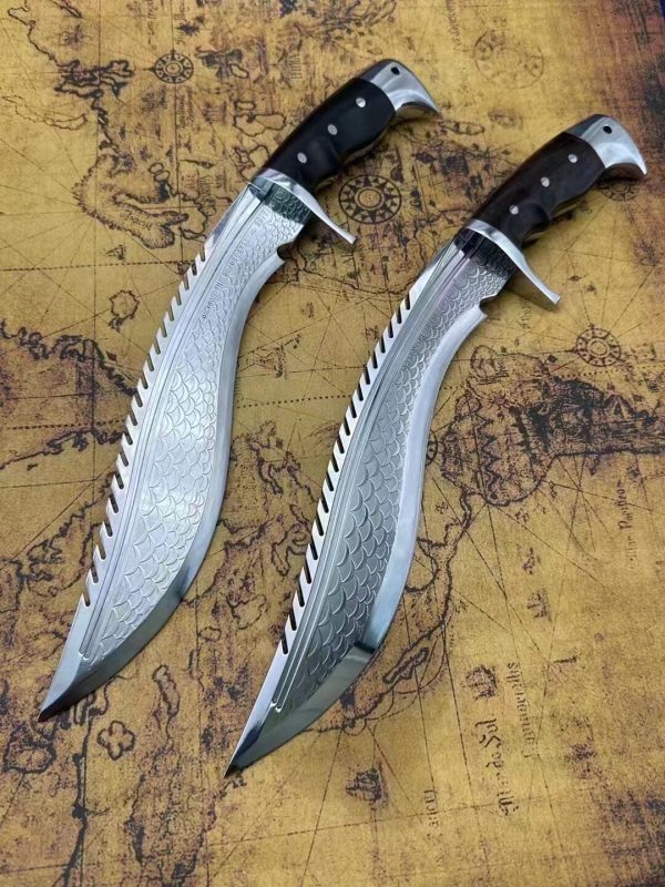 GT013 Nepalese dragon scales Curved Knife Wooden Handle K Scabbard